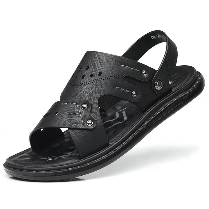 Men’s Ankle Strap Microfibre Leather Beach Sandals